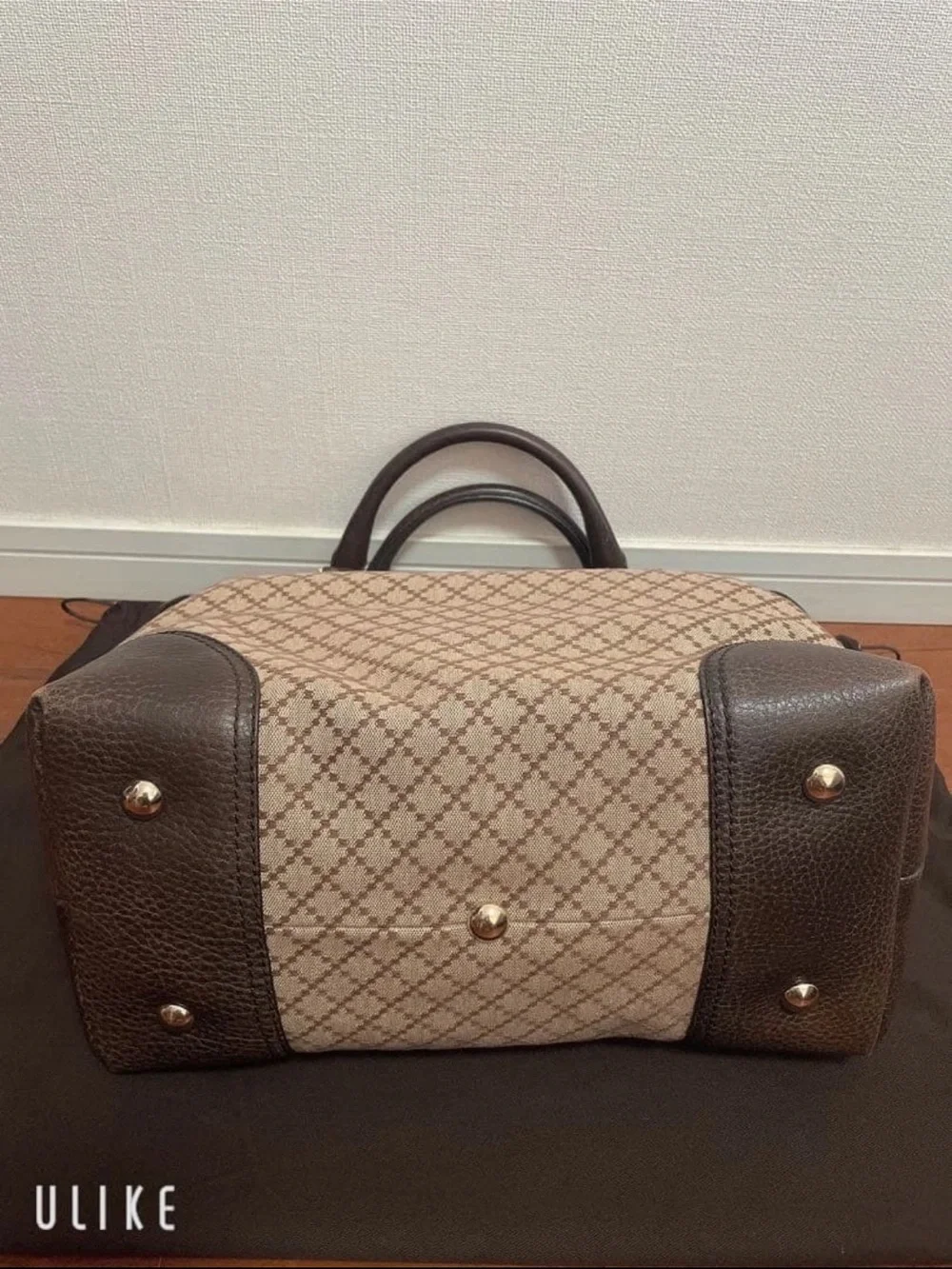 Gucci Beige & Brown Monogram Canvas Satchel